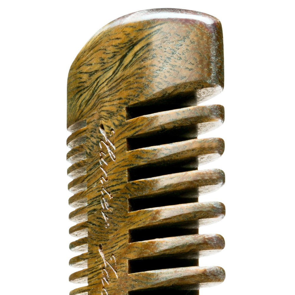 Hunter Jack pocket-size beard comb fits easily in pocket or bag.