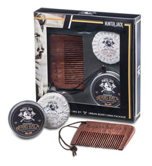Hunter Jack beard kit with sandalwood comb for on-the-go grooming