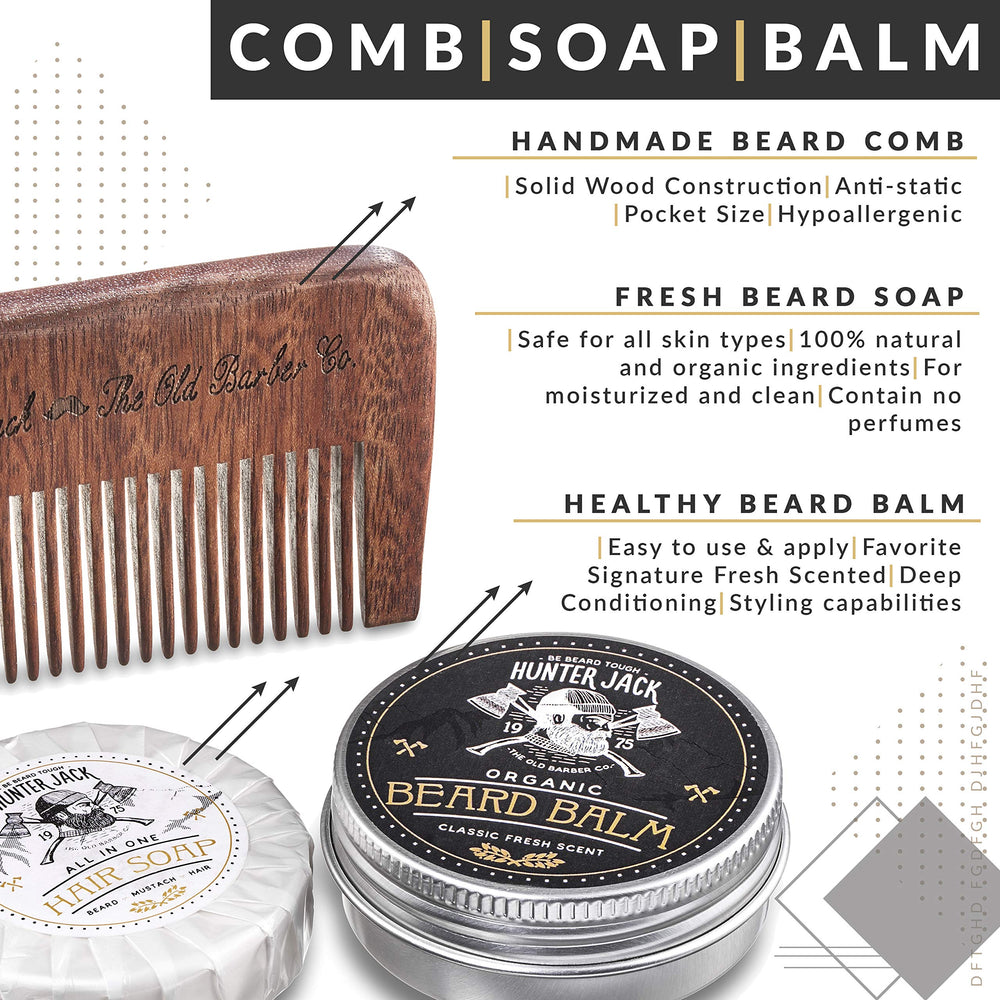 Hunter Jack natural beard soap cleanses while preserving oils