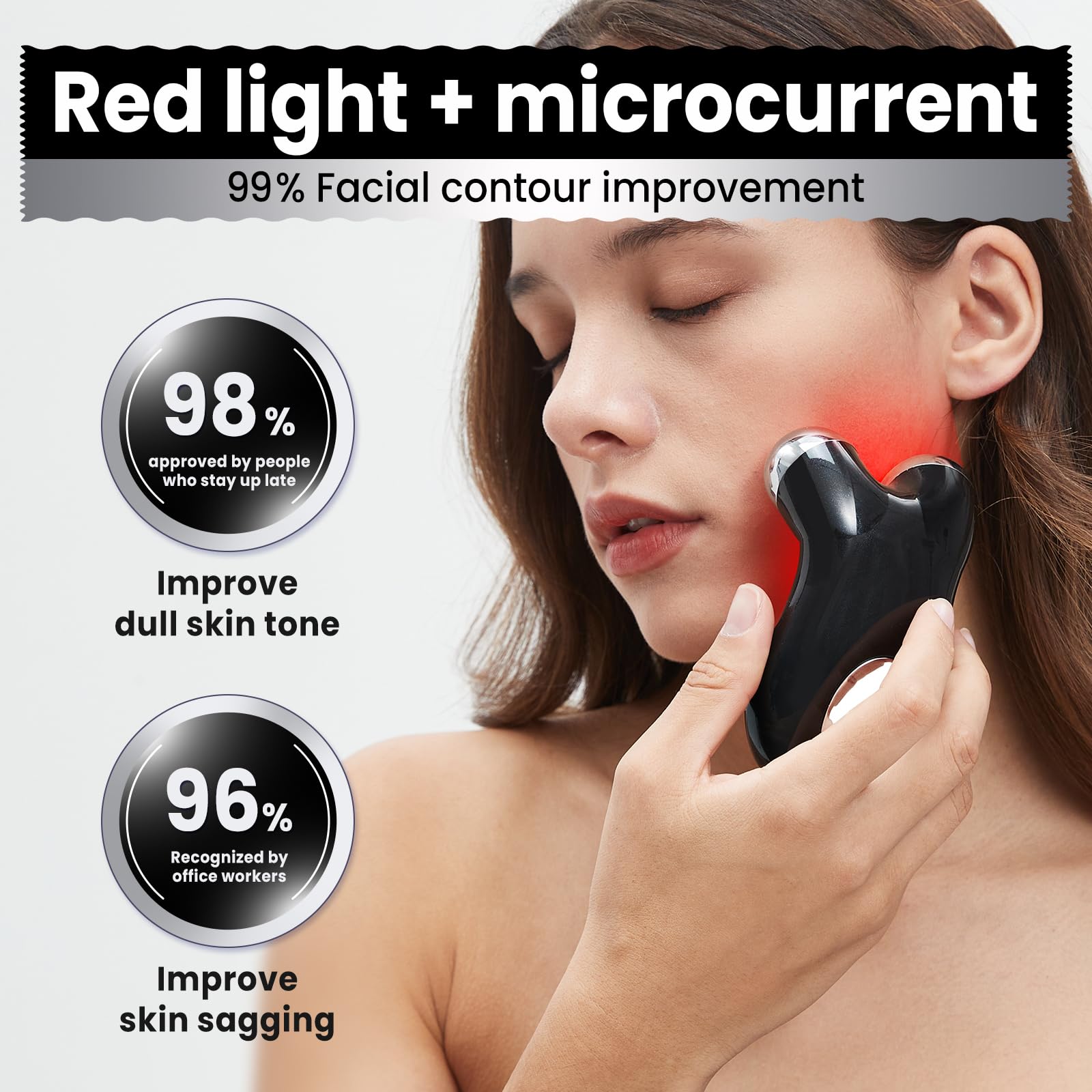 Hunvva EP-300 red light therapy mode for periorbital care