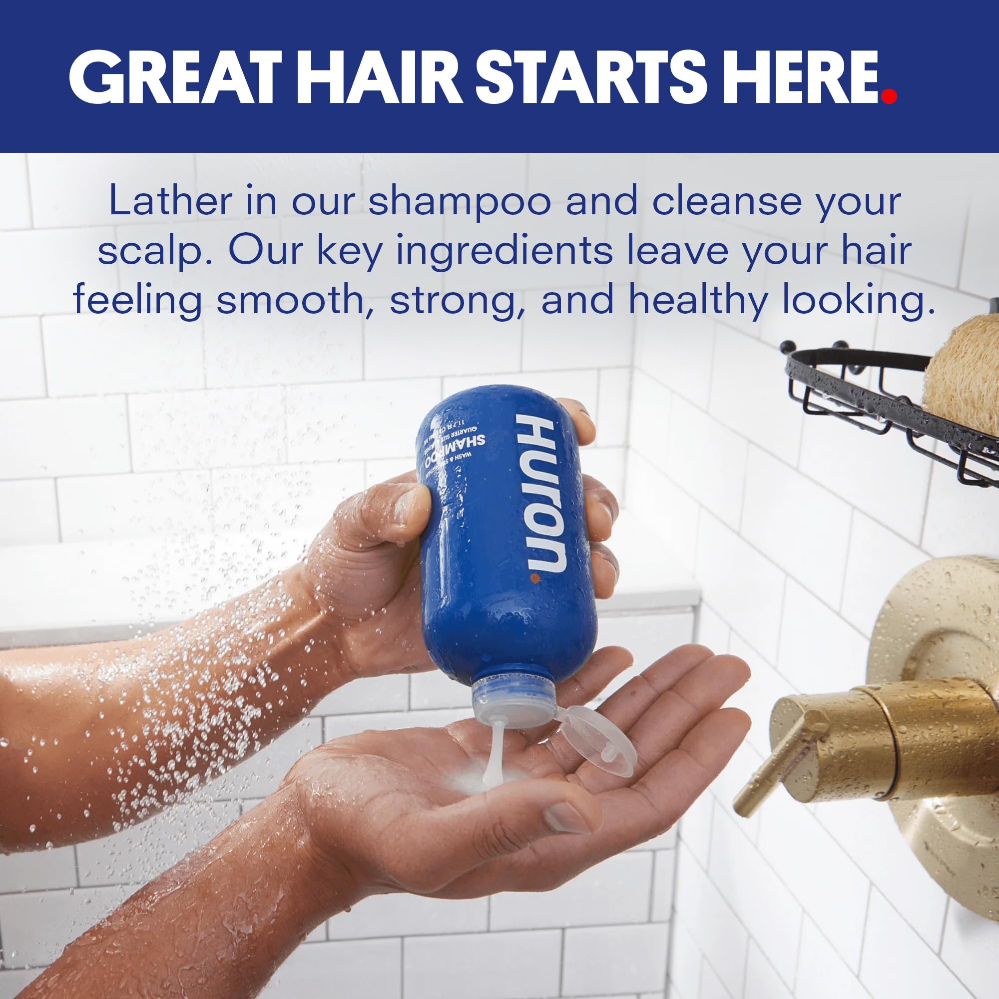 Huron Clean Citrus Woods bottle pour highlights lightweight hydration and easy distribution.