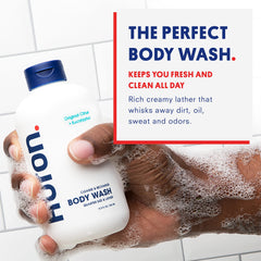 Huron Men's Body Wash rich foamy lather for thorough cleansing and hydration