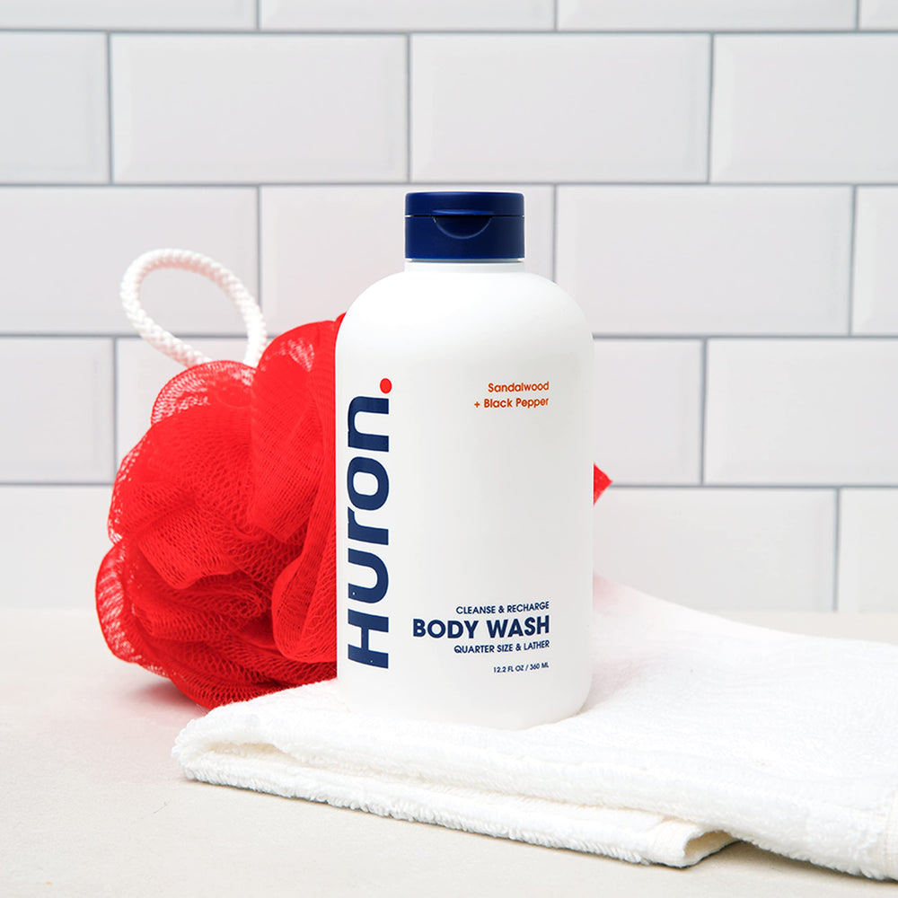 Huron Body Wash with coconut oil nourishing skin hydration and softness