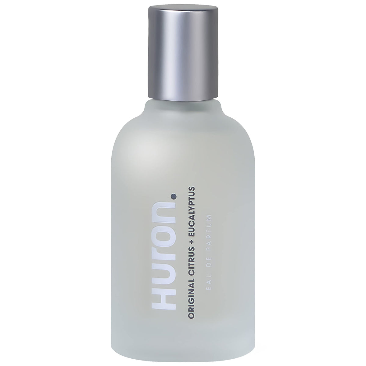 Huron men's cologne bottle front, premium design for everyday wear.
