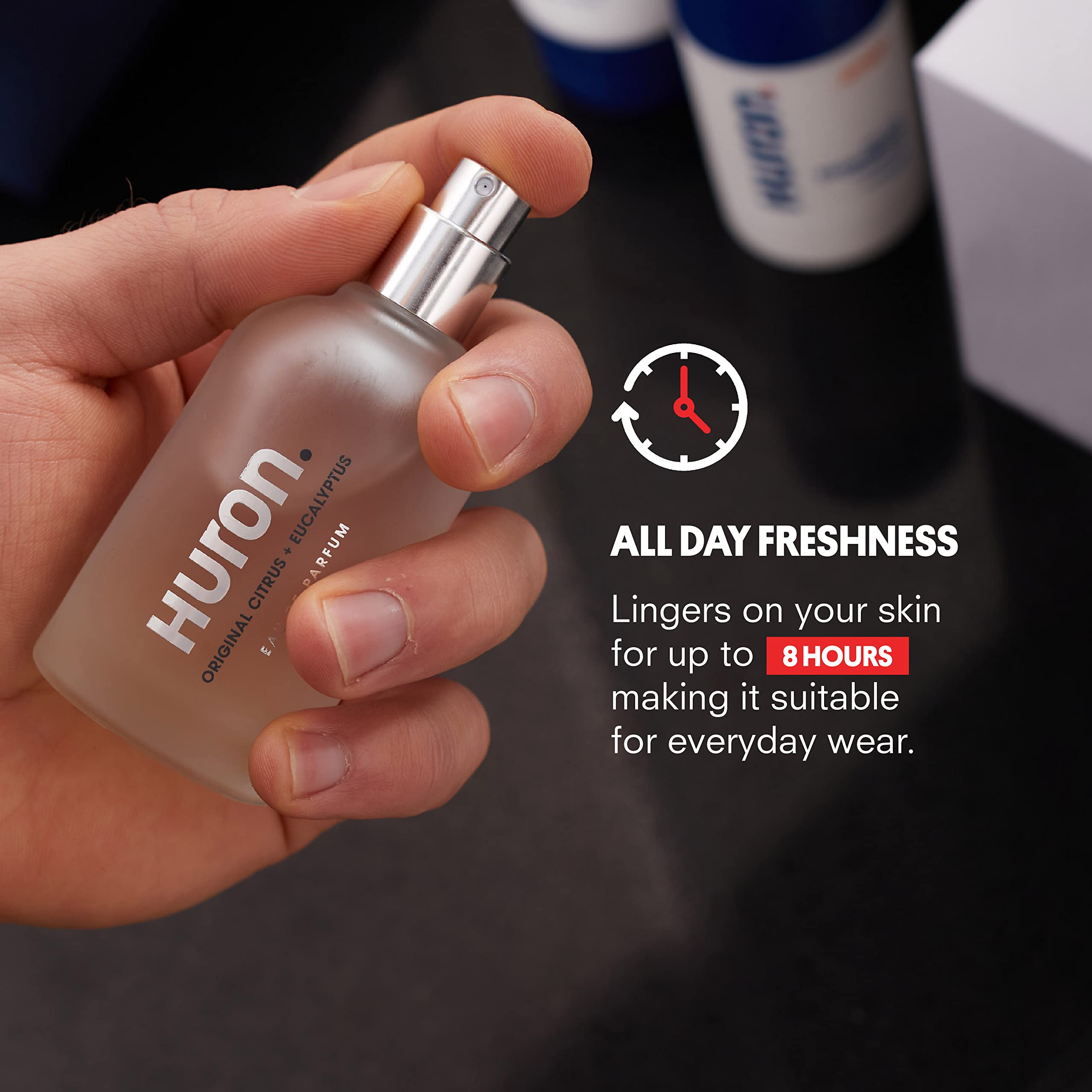 Huron cologne ideal for a night out with subtle, invigorating vibes.