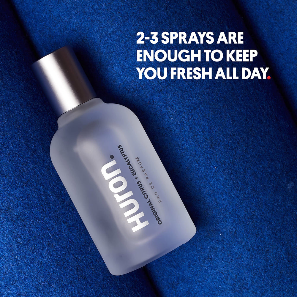 Huron men's cologne scent layering with citrus and mint notes for daytime confidence.