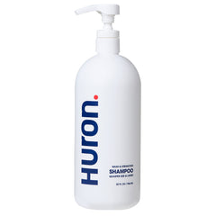 Huron Men's Fresh Scent Daily Shampoo bottle front showcases fresh scent for daily confidence.