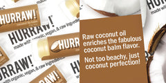 Hurraw! Coconut Lip Balm application closeup shows creamy glide