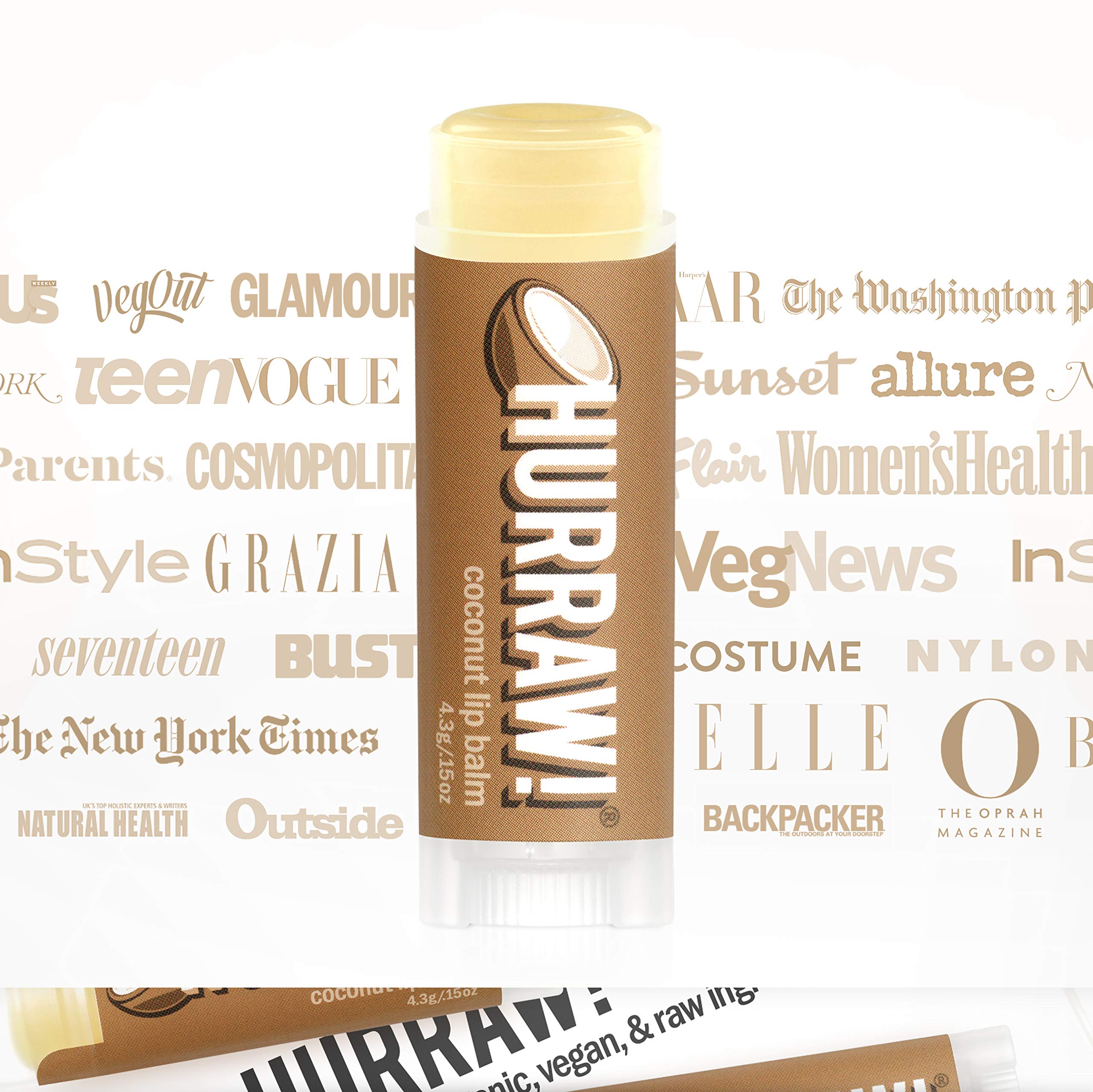 Hurraw! Coconut Lip Balm made in the USA for trusted quality