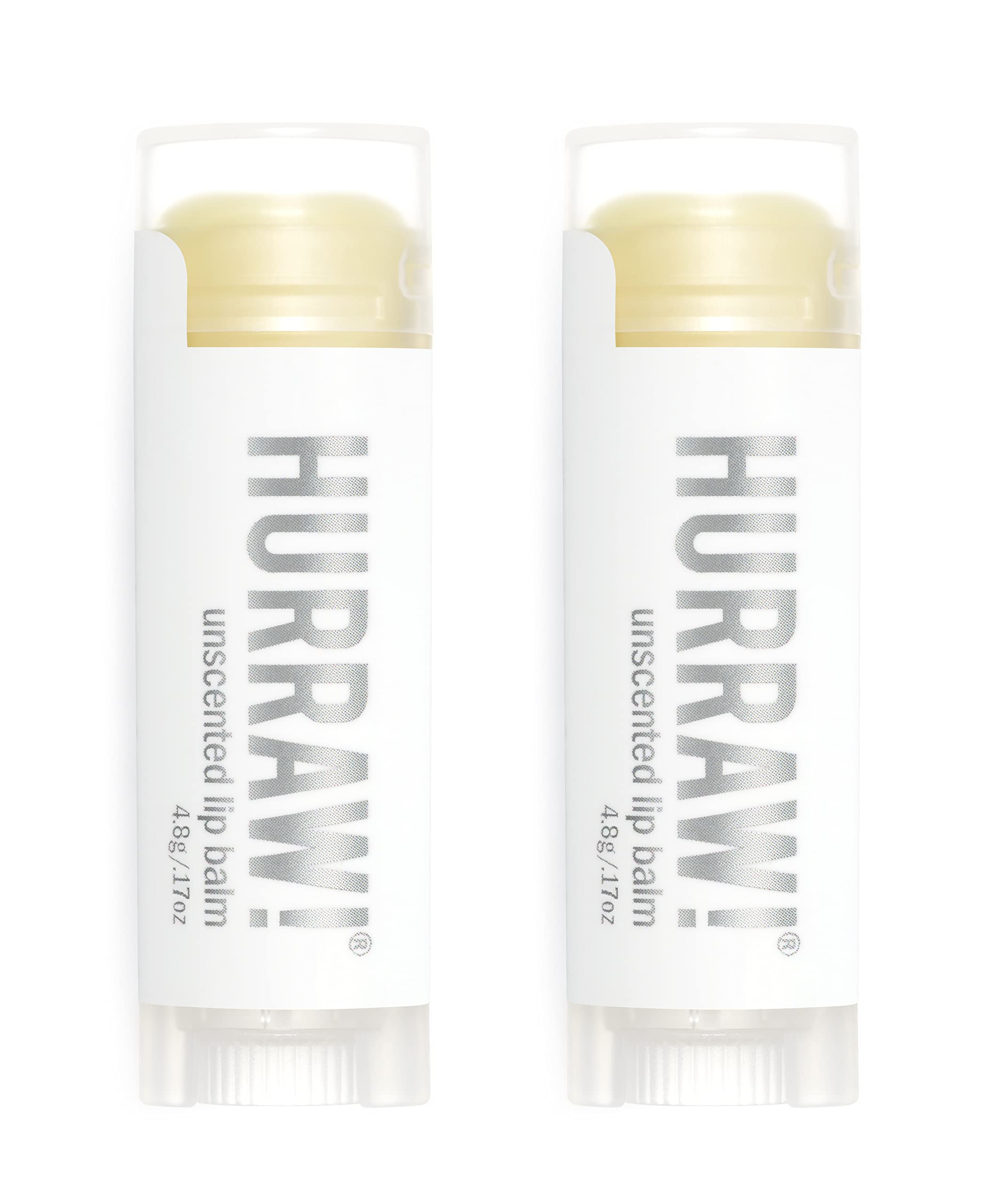 Hurraw! unscented lip balm pack box for on-the-go moisture