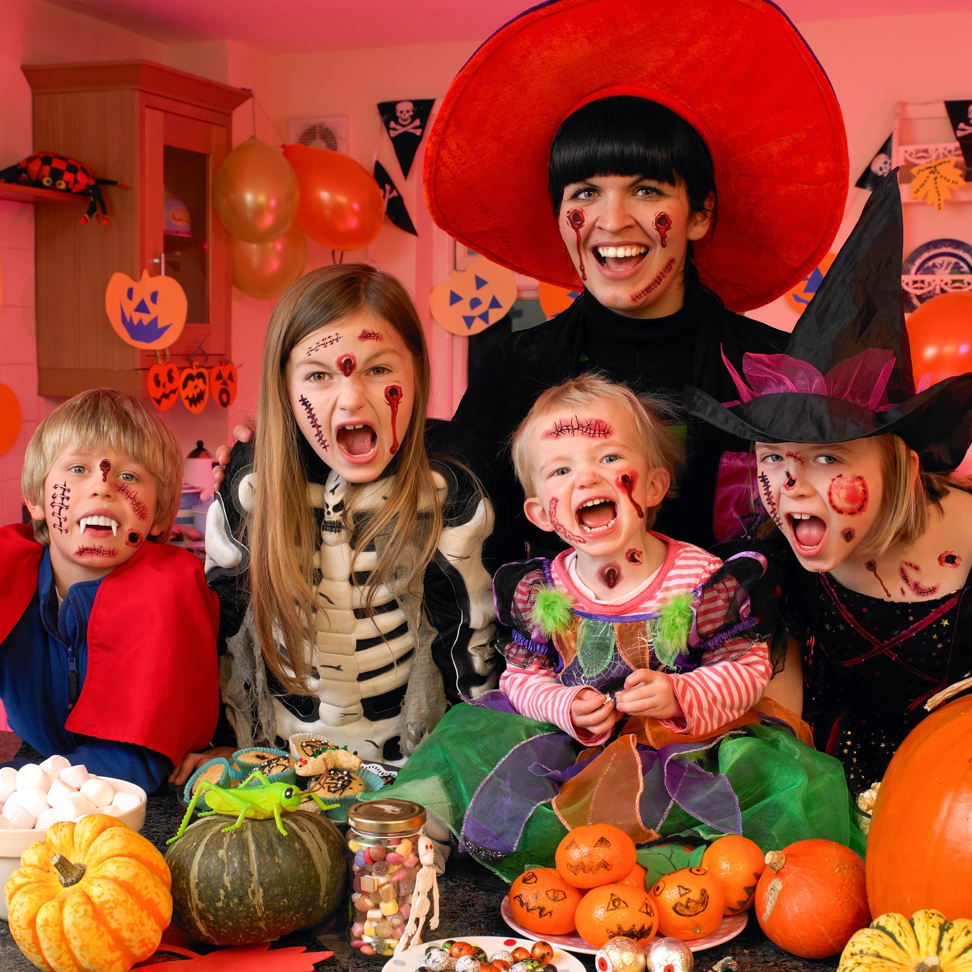 Huskein Halloween tattoos easy to apply and remove for quick transforms
