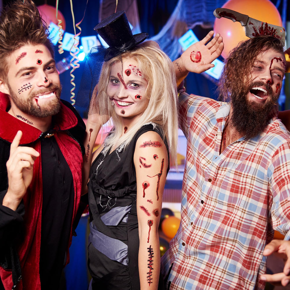 Huskein Halloween tattoos skin-safe materials suitable for kids and adults