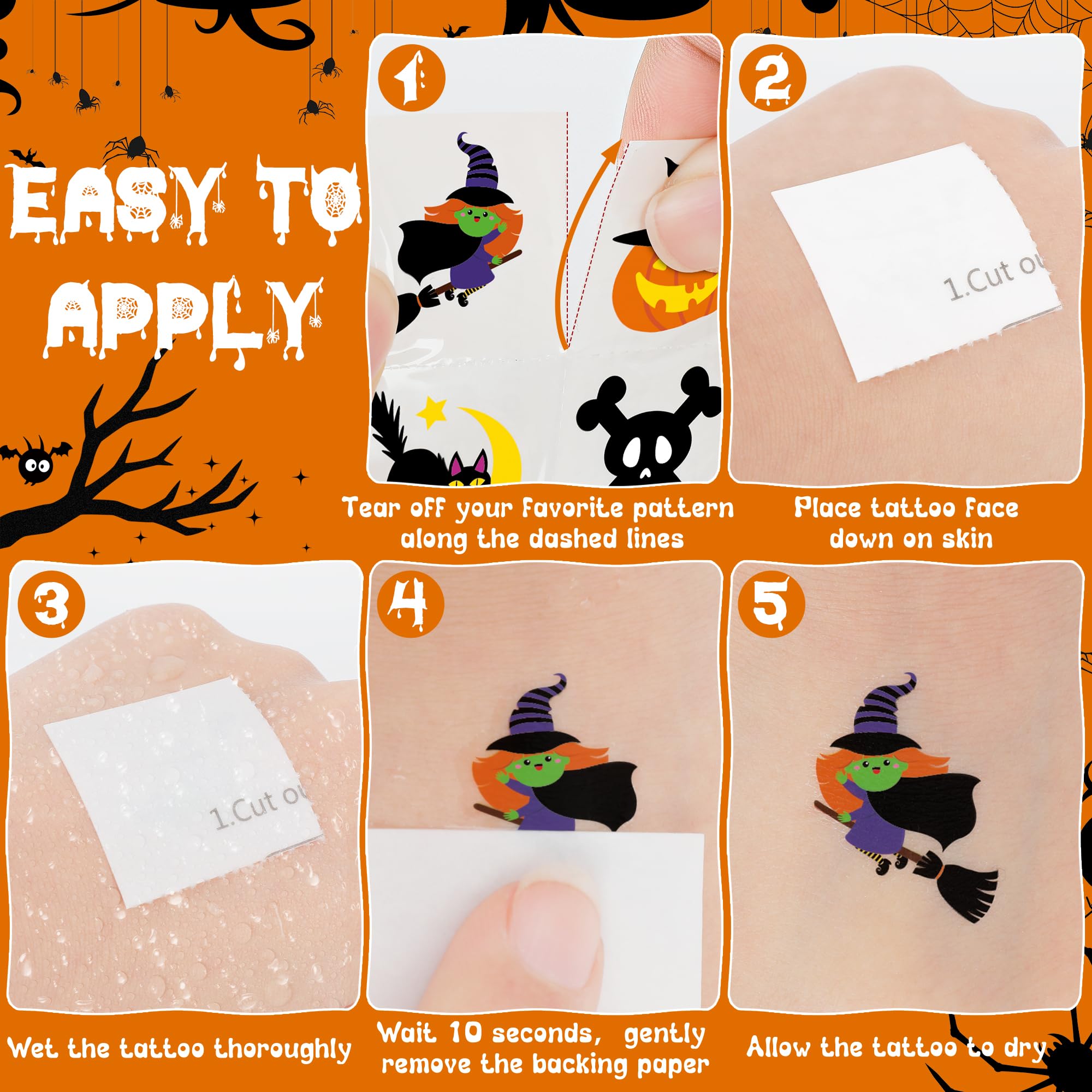 Huskein tear-line design allows quick separation of tattoo sheets.