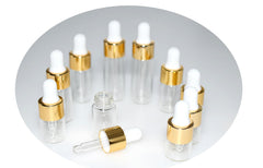 Hustar 1ml clear glass dropper bottle for precise oil samples.