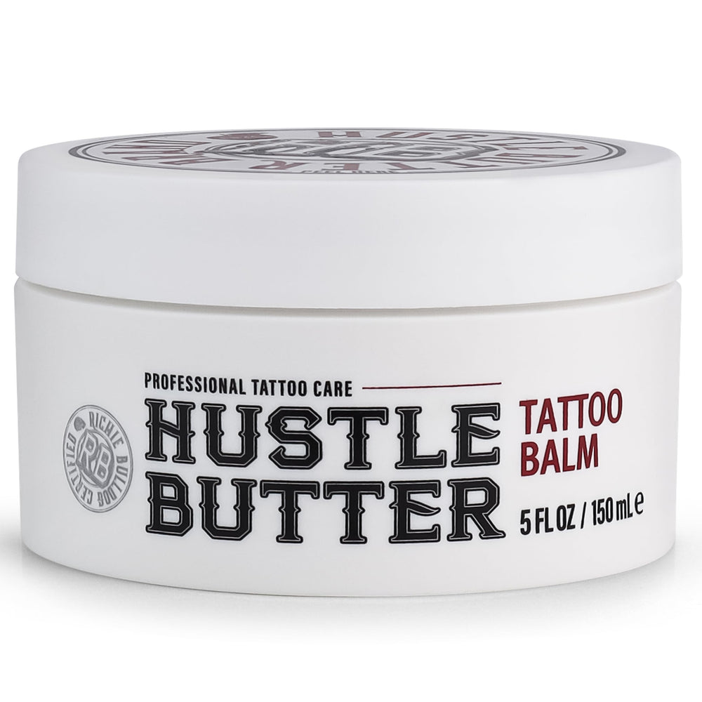 Hustle Bubbles foaming cleanser demonstrates safe, gentle coverage for fresh tattoos