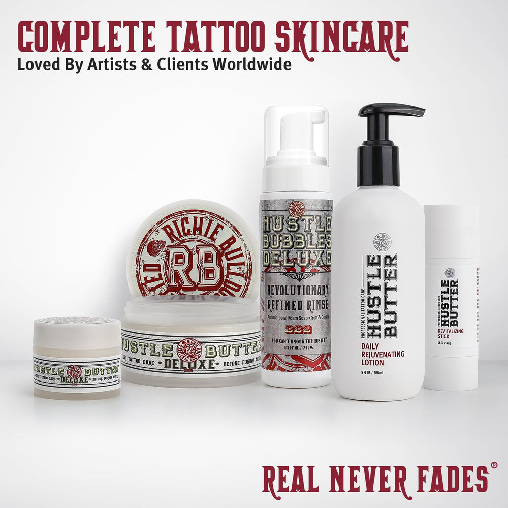 Hustle Butter Deluxe mess-free usage shown with easy glide application.