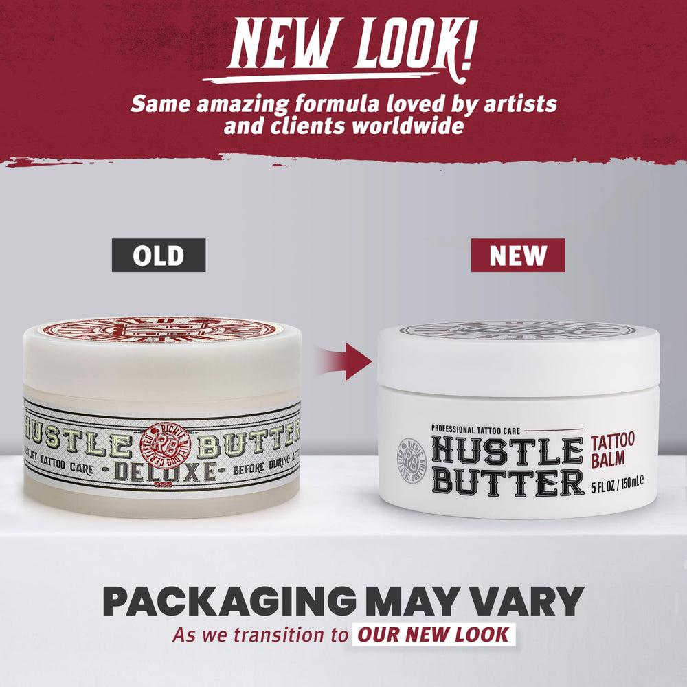 Hustle Butter Deluxe includes shea butter for rich moisture during healing.