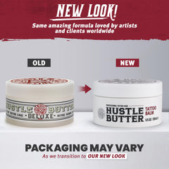 Hustle Butter Deluxe tattoo session lube application shows smooth glide during tattooing.