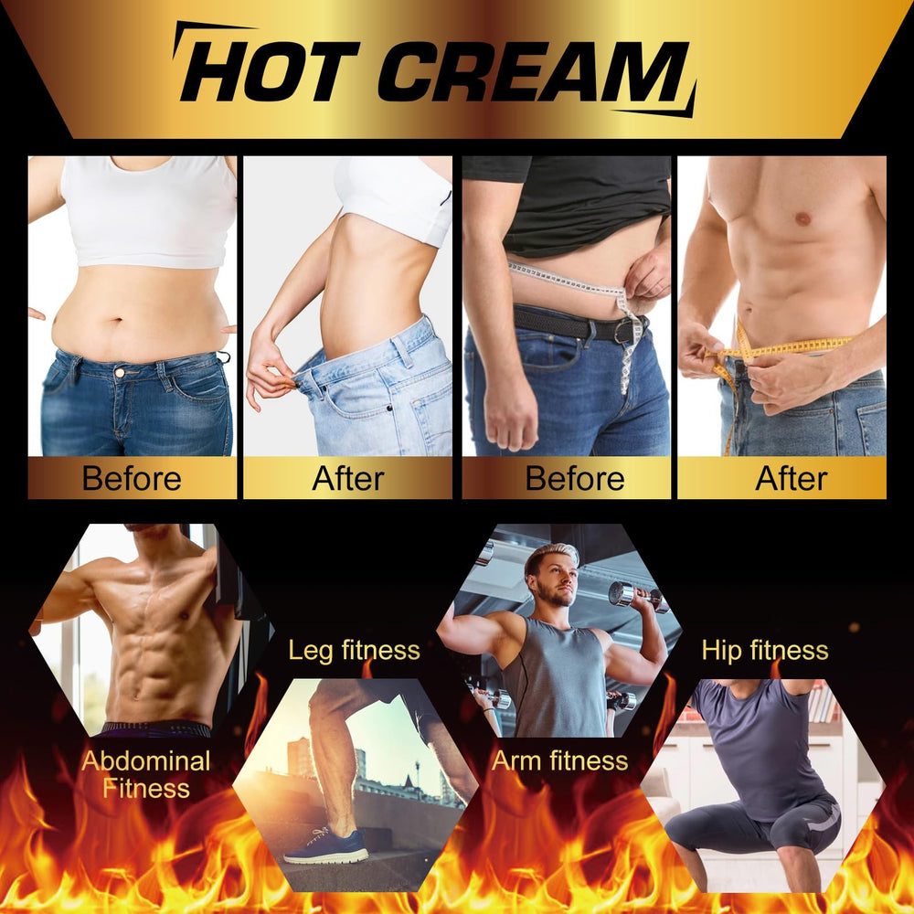 HUYEHF Sweat Cream moisturizing formula aids skin hydration during workouts.