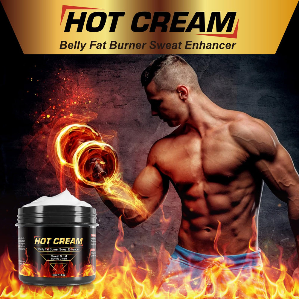 HUYEHF Sweat Cream during workout to boost sweat and circulation.