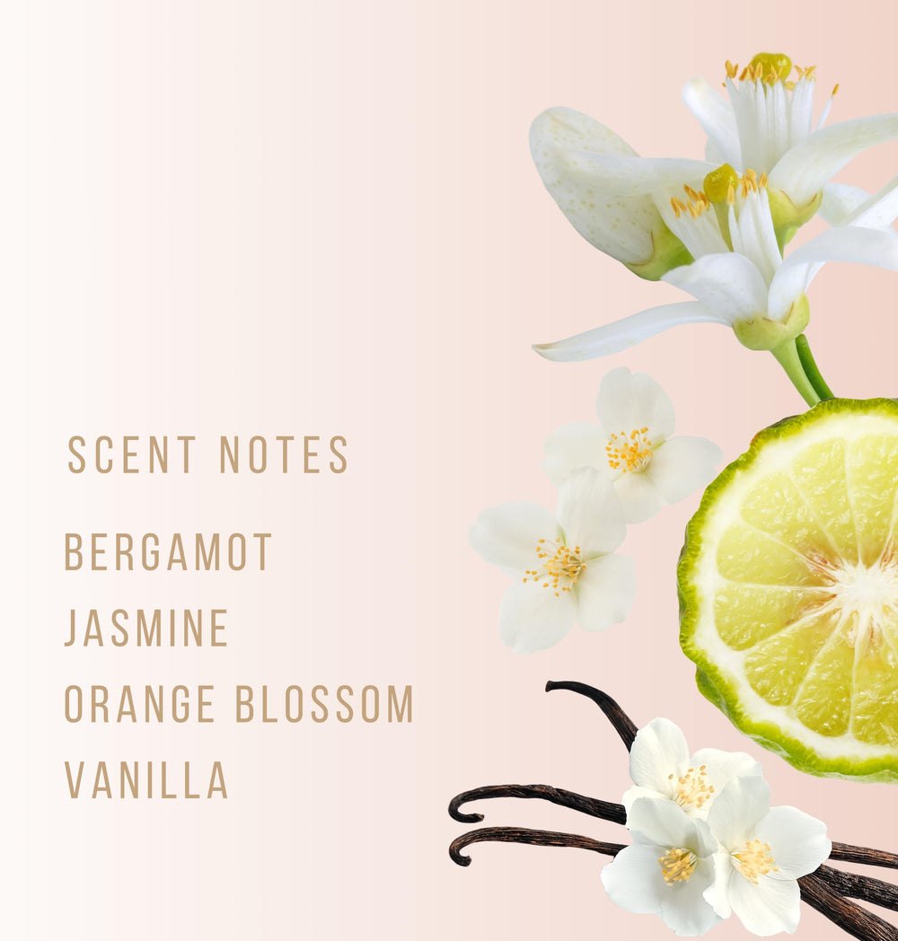 HVNLY Grace EDP orange-blossom-note visual emphasizes uplifting daytime sparkle