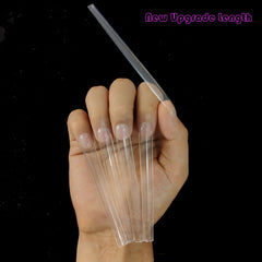 HWHUNO 5XL square nail tips 12 sizes organized for precise fit.
