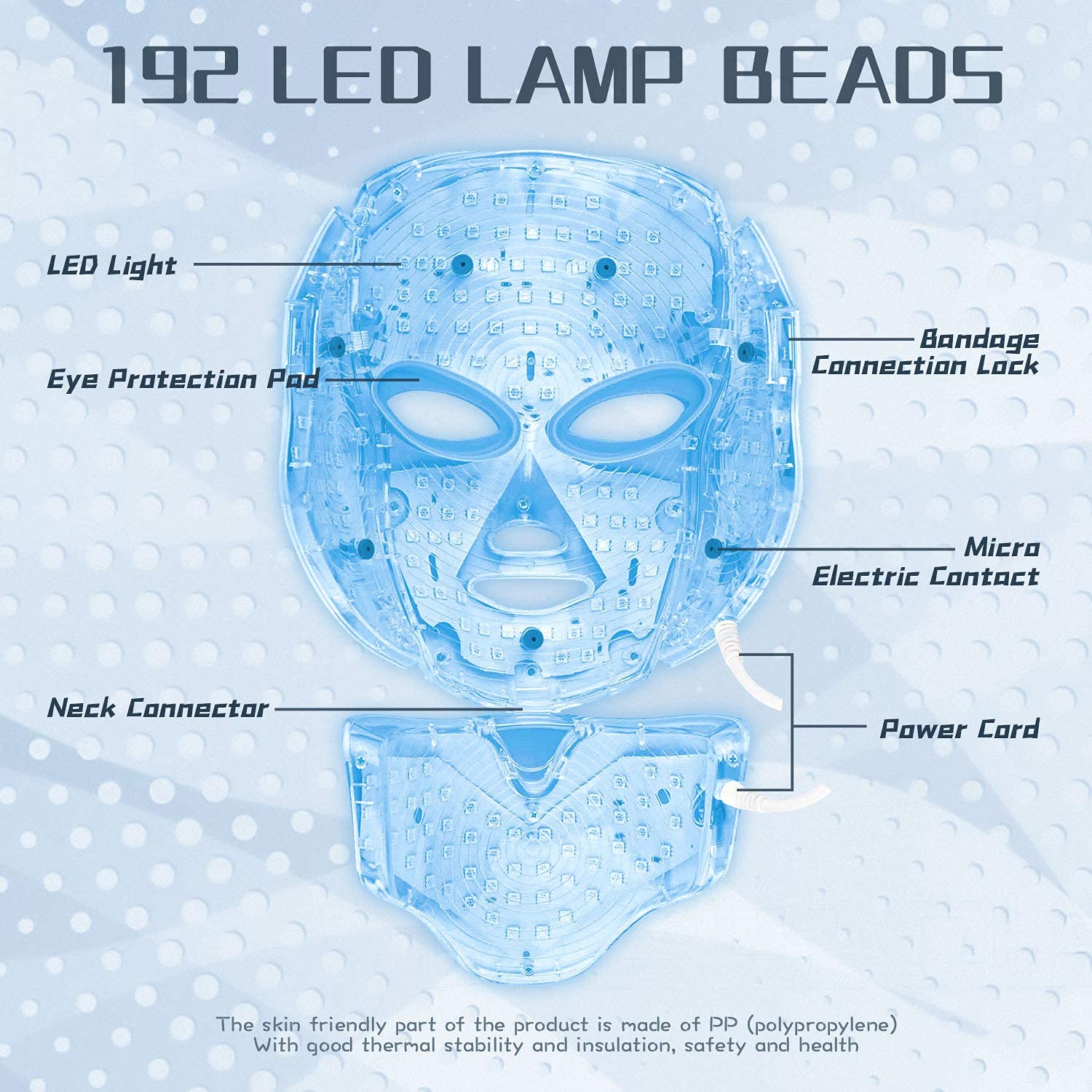 HXDZFX LED mask designed for easy at-home skincare routines.