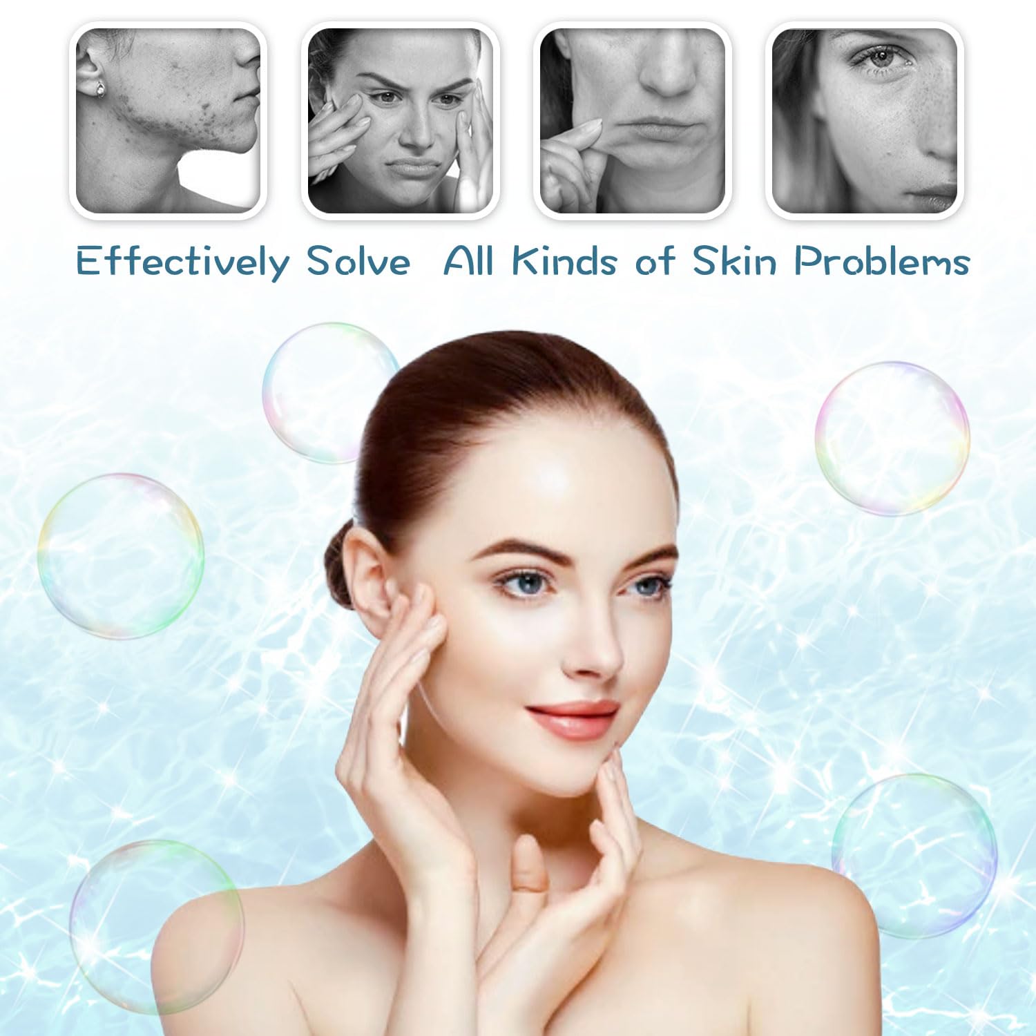 HXDZFX LED facial mask side view for targeted light therapy sessions.
