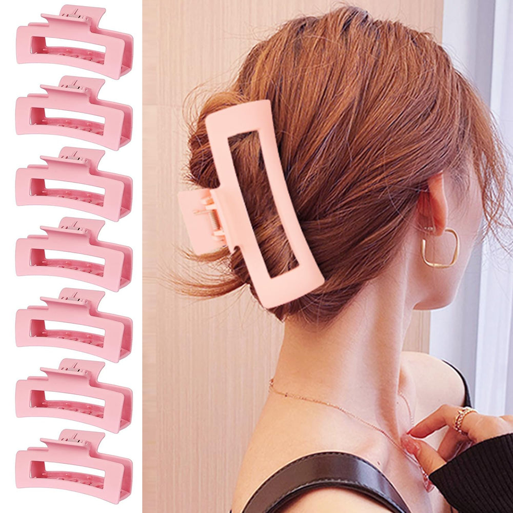 HXOGD glossy texture clips in pink offering a stylish, practical hair accessory.