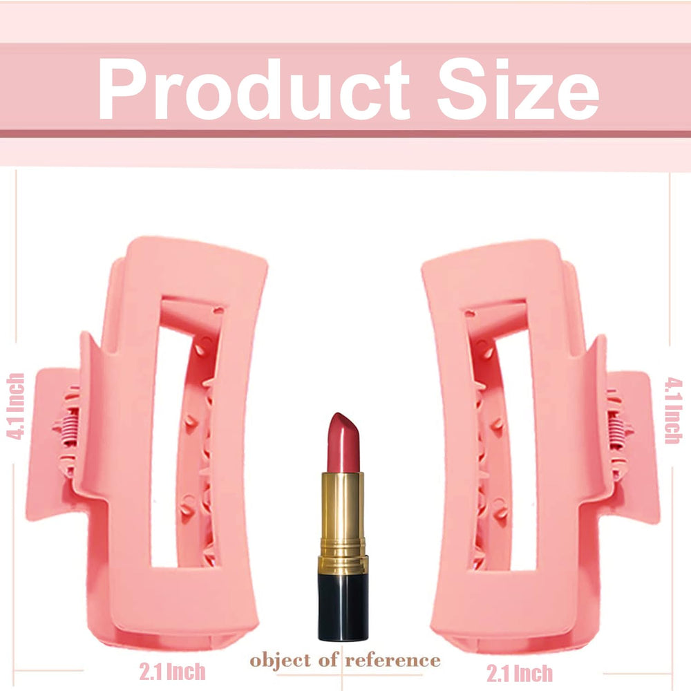 HXOGD large hair claw clip open at 180 degrees for thick hair grip and easy release.