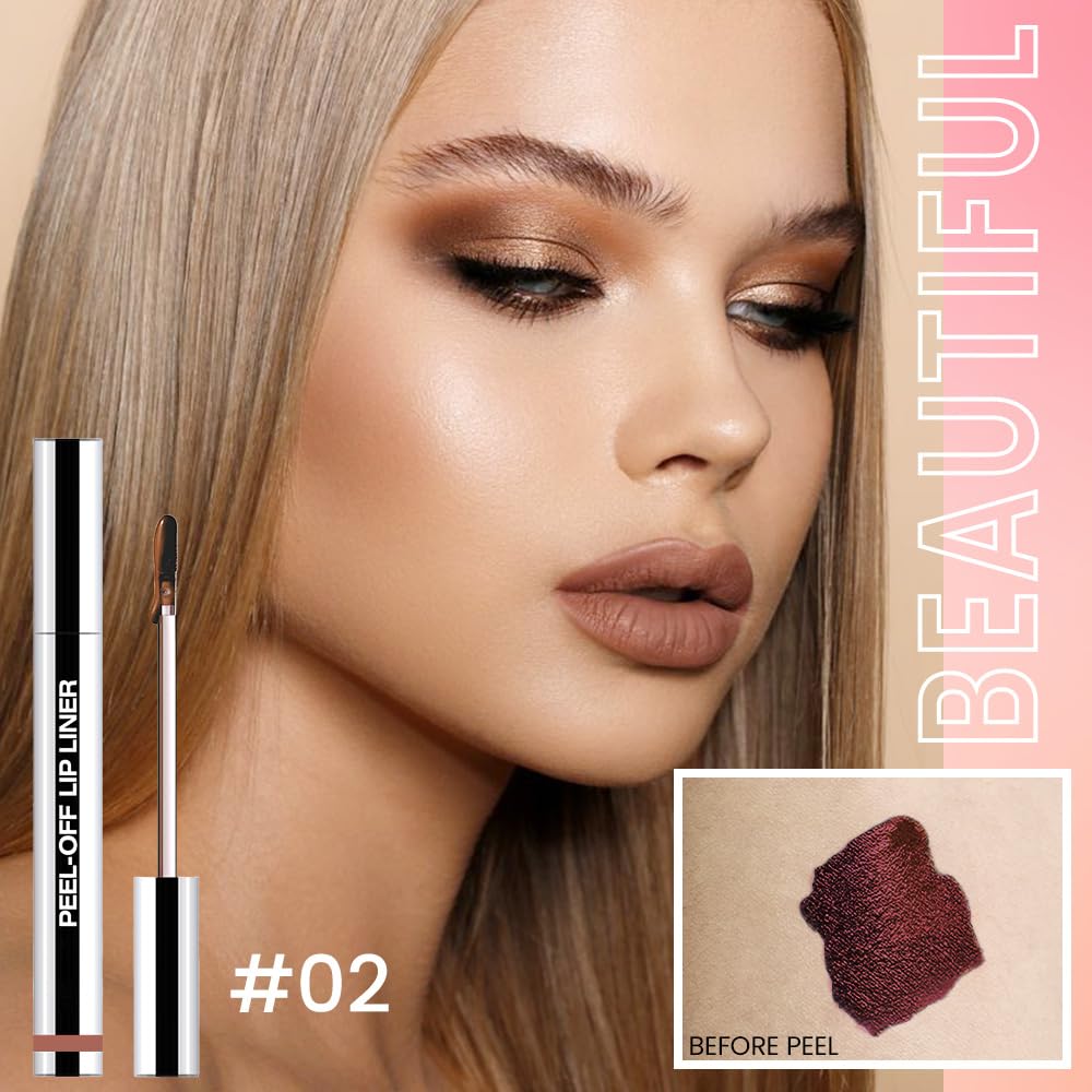 Hxssll peel-off lip liner pack image highlights easy removal and bold finish