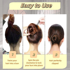 Hyamass compact 1.96-inch pins offer invisible grip for thick hair.