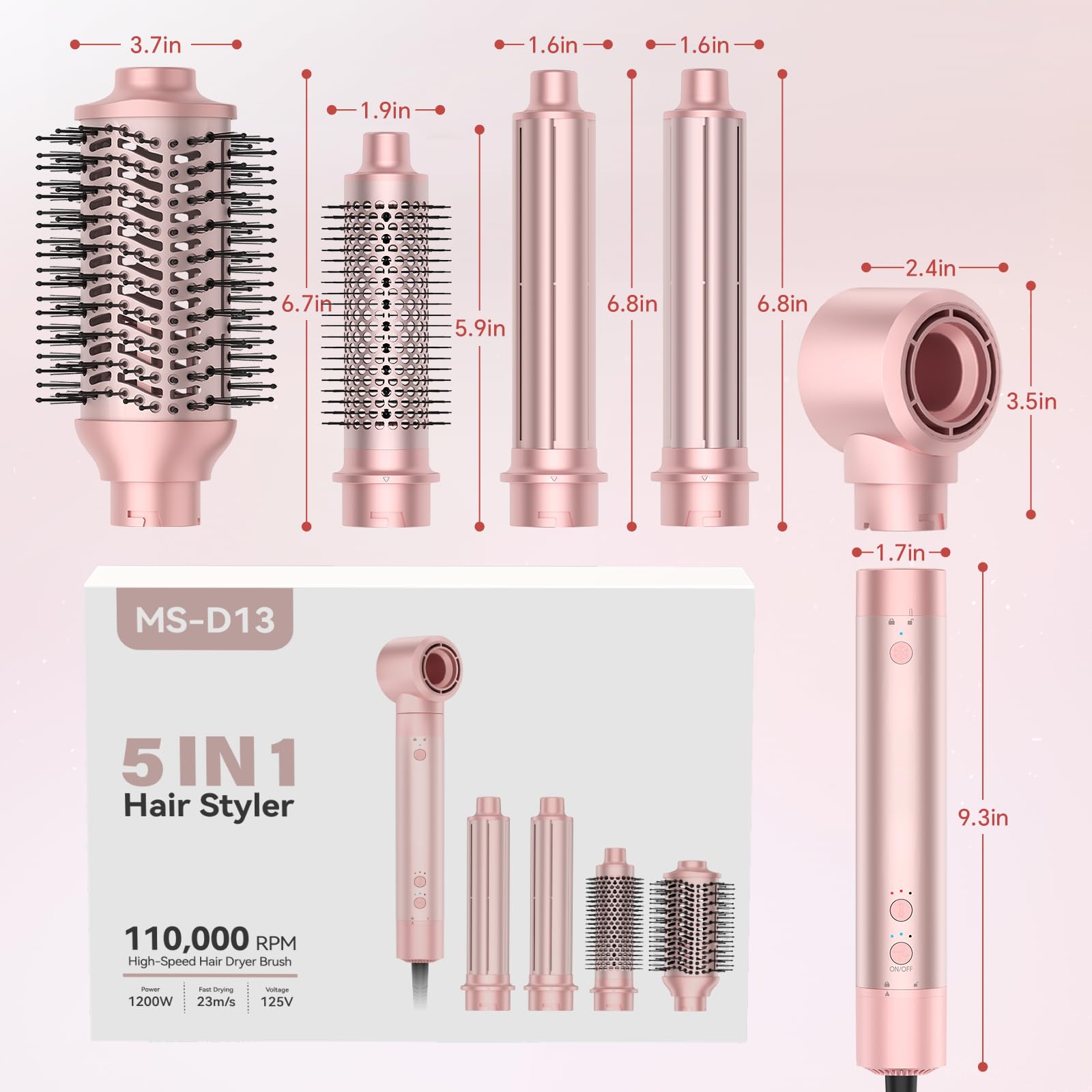 HydraStyl ions technology reduces static and frizz during styling.