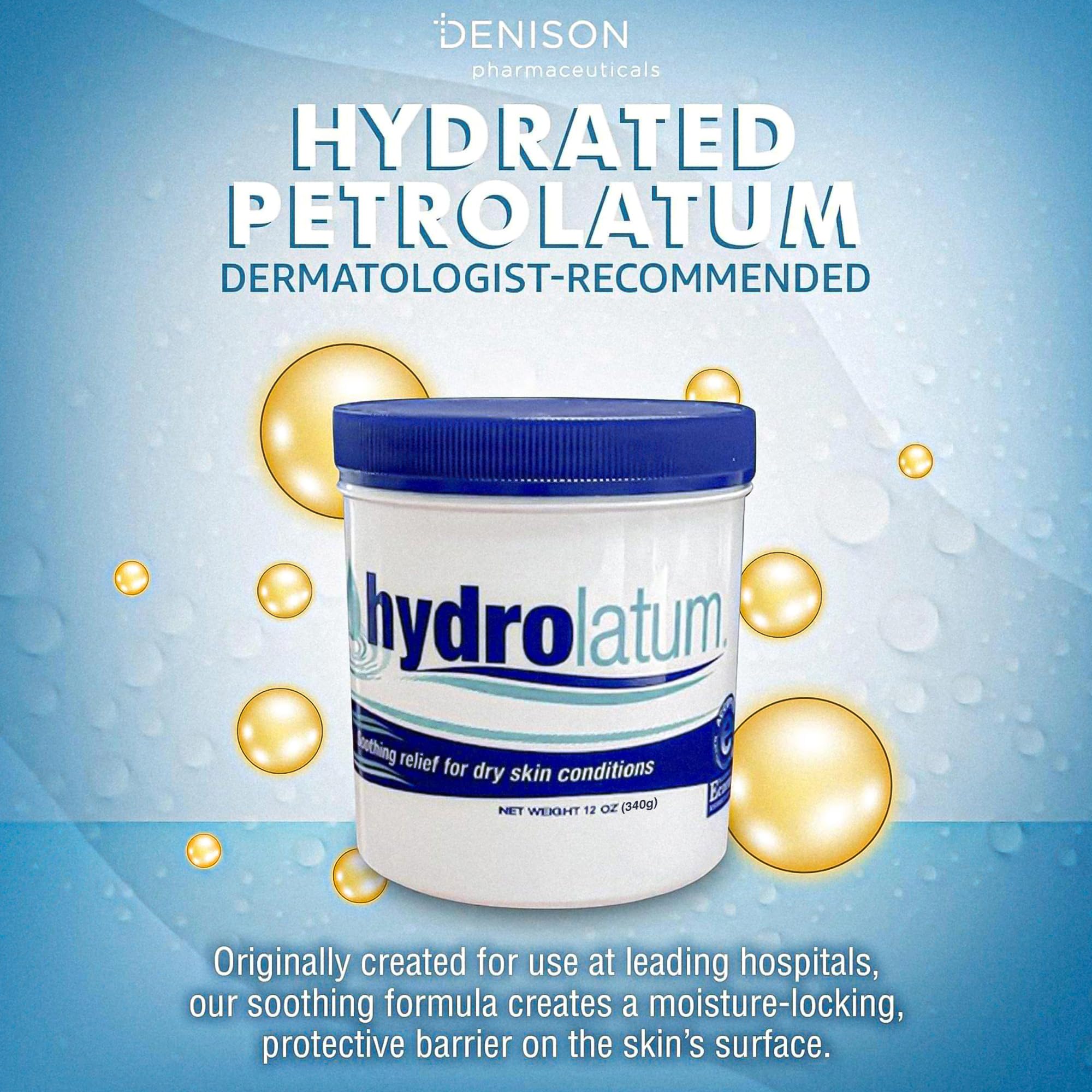 Hydrolatum Moisturizing Cream Tub packaging shot emphasizes generous 12oz size.