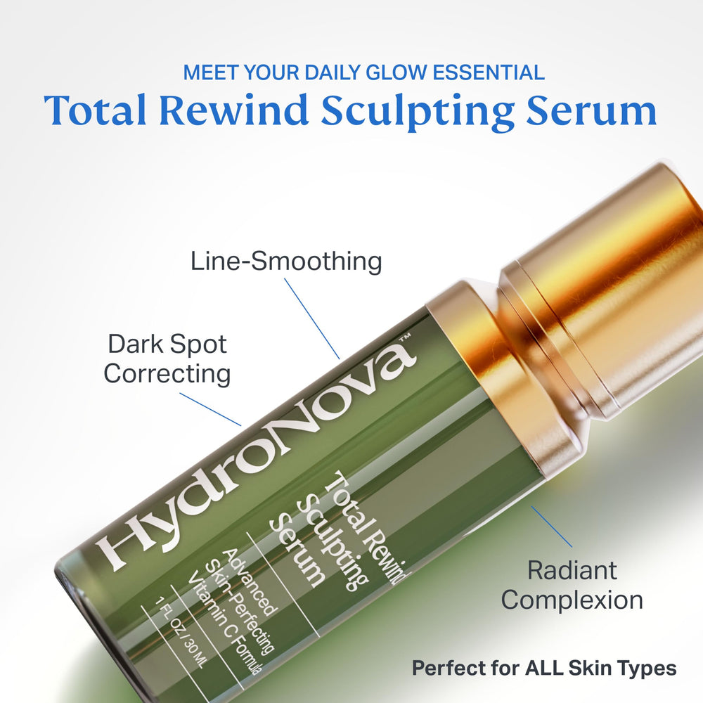 HYDRONOVA day routine spread demonstrates lightweight absorption before SPF and makeup