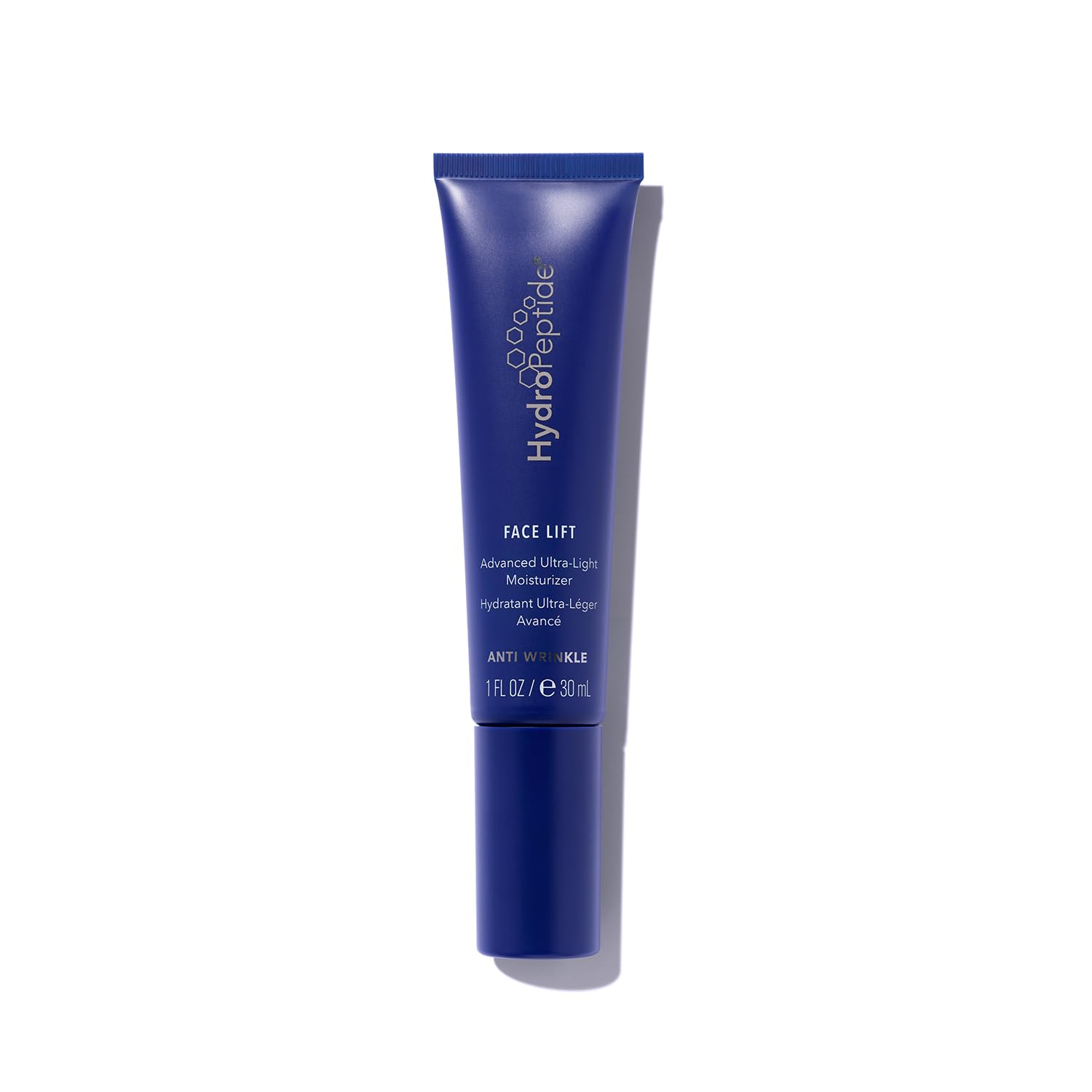 HydroPeptide Face Lift bottle pour demonstrates ultra-light hydration for daily skin support.