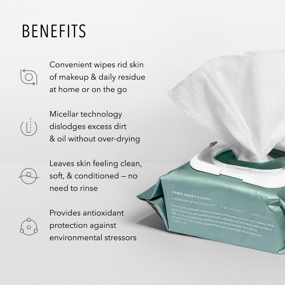 HydroPeptide HydroActive Cleanse activated water visuals highlight gentle hydration during cleansing