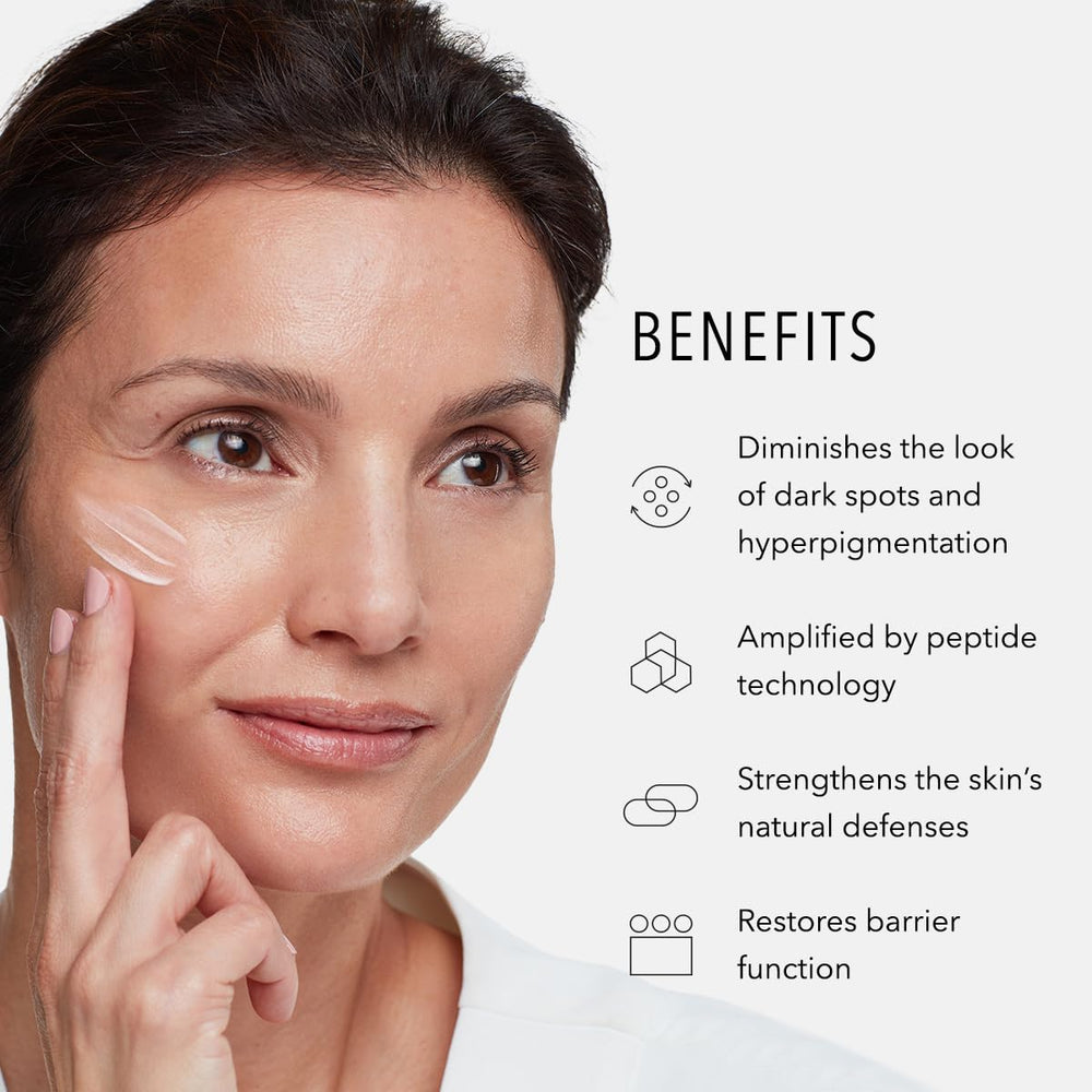 HydroPeptide L22/P7 complex graphic highlights antioxidant support for a healthy skin barrier.