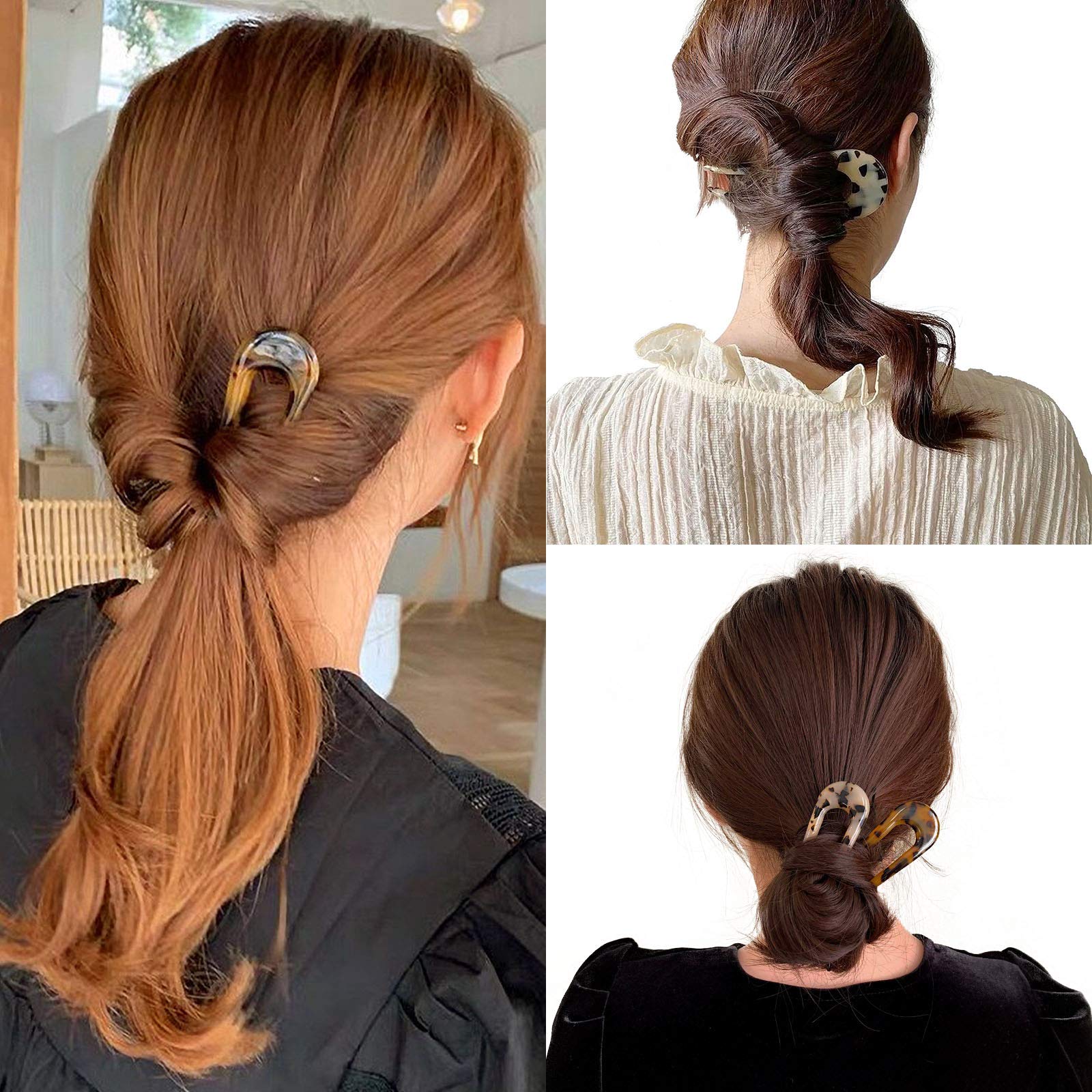 HYFEEL 3-pack tortoise-shell pins offer versatile color options for various styles.