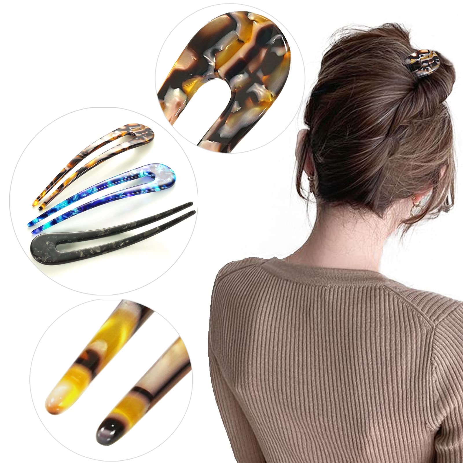 HYFEEL chignon hair pins create elegant updo for weddings, parties, and daily wear