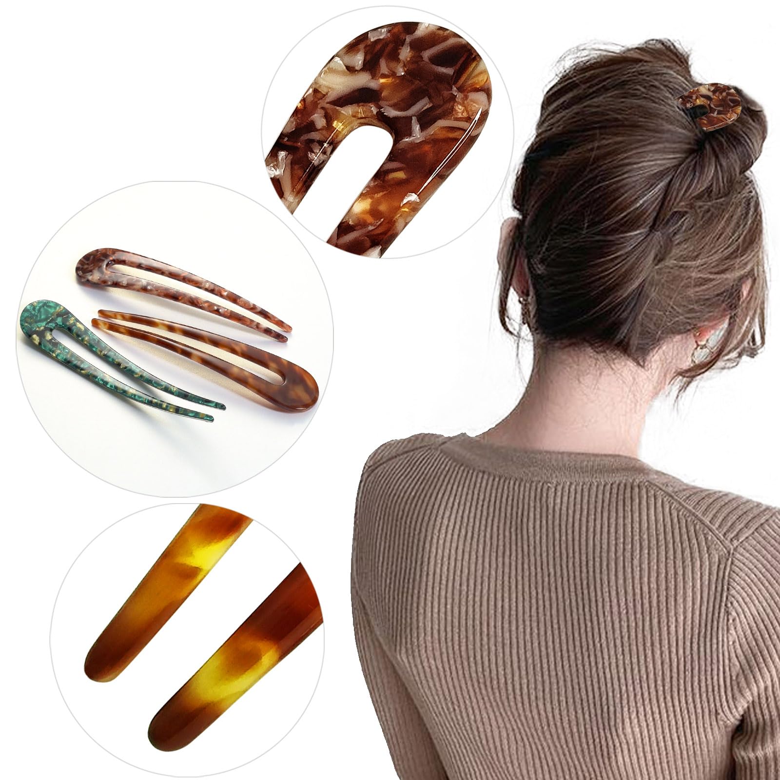 HYFEEL wedding-style setup with green pin demonstrates versatile updo for occasions