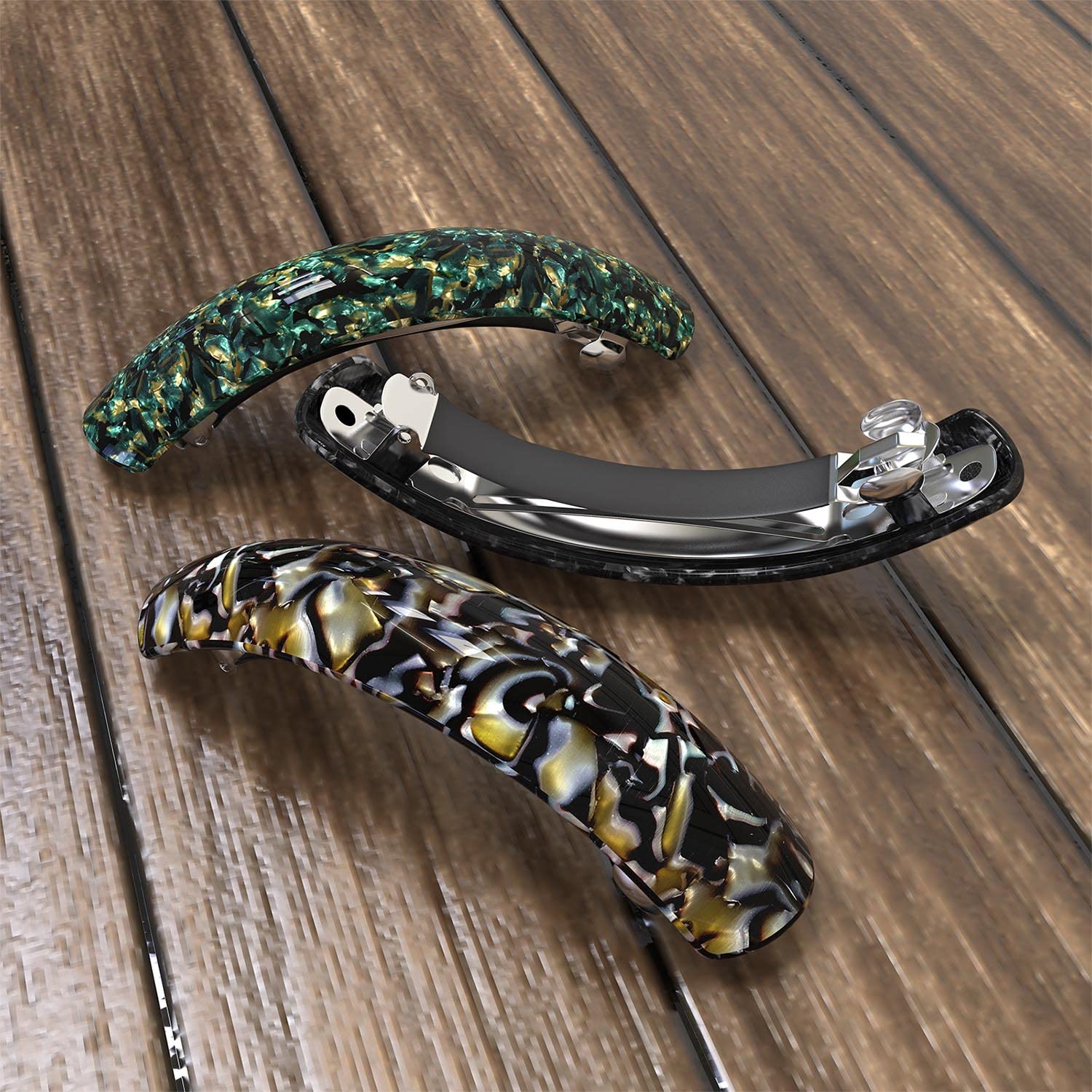 HYFEEL large hair barrettes fashion shot demonstrates chic accessory elevating outfits