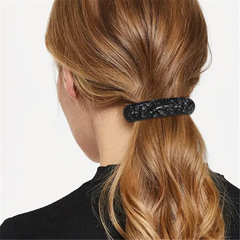 HYFEEL large hair barrettes worn in ponytail for neat daytime look