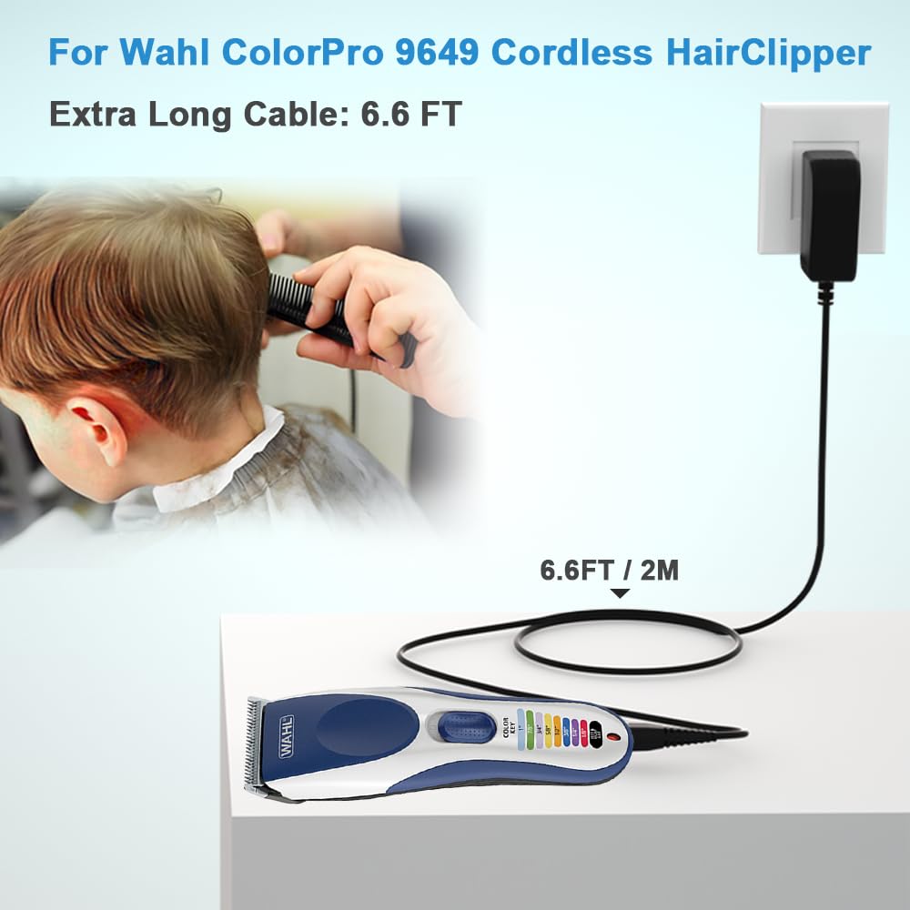 HYGAMOCC 3.5V Wahl Color Pro 9649 Charger — 6.5ft Cable, Worldwide Vol ...