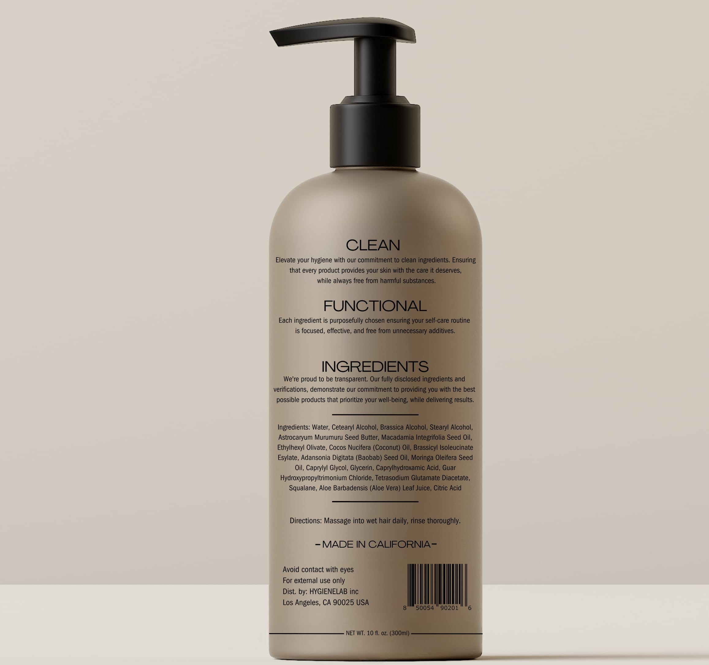 HygieneLab Conditioner for Men murumuru butter oil blend provides deep hydration