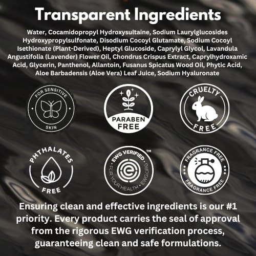 HygieneLab Mens Natural Body Wash California-made packaging highlighting transparency.
