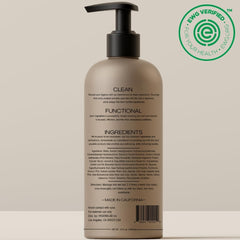 HygieneLab Shampoo label close-up highlighting EWG Verified status.