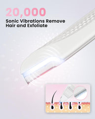 Hyhail Dermaplane Razor LED-light detail improves precision during hair removal.