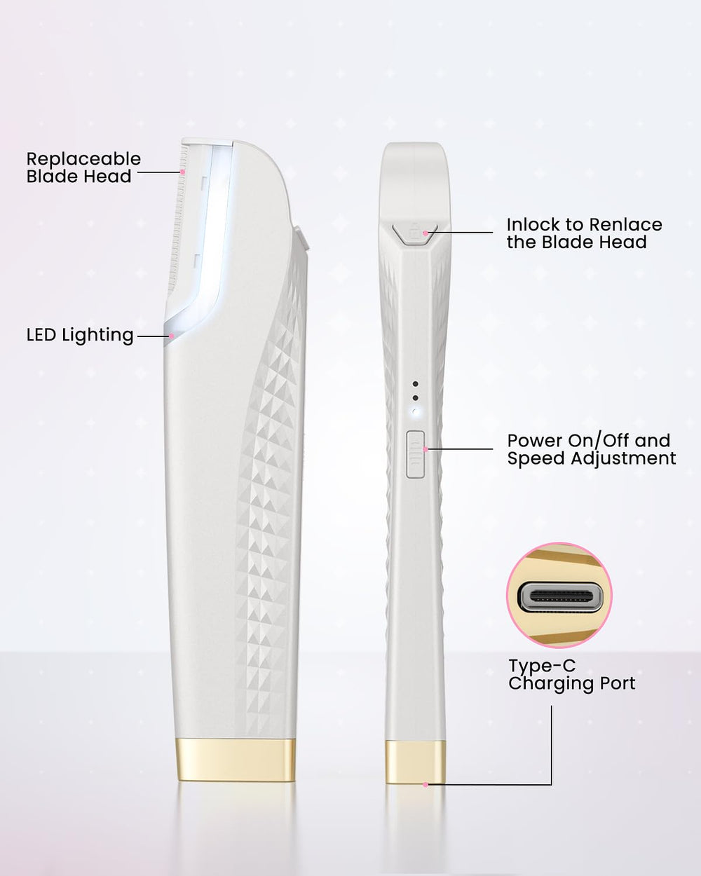 Hyhail Dermaplane Razor packaging with blades shows complete kit.
