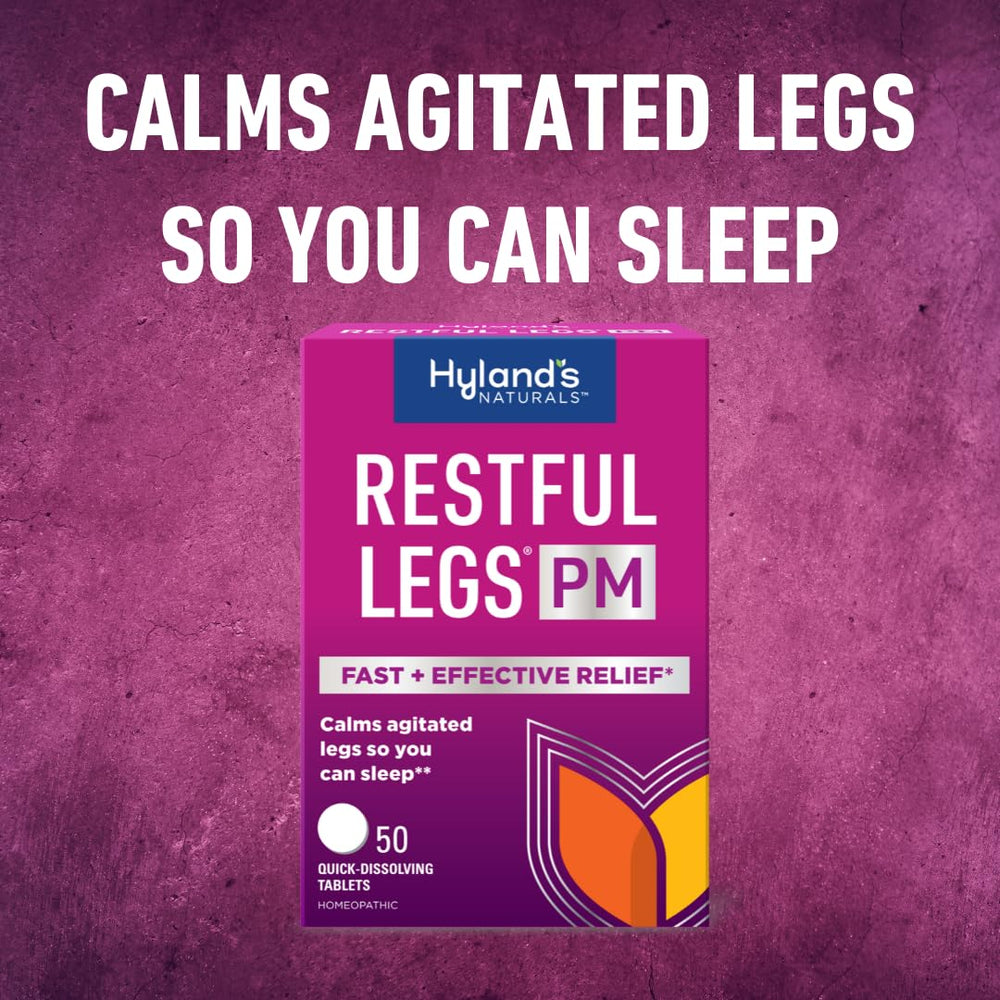 Hyland's Restful Legs PM pack3 label shown for convenient multi-pack display.